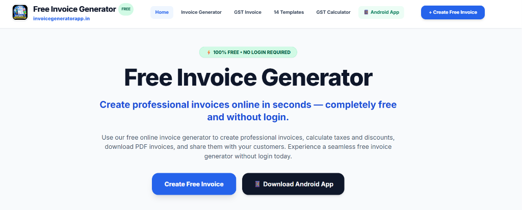 Invoice Software for Small Business Screen
